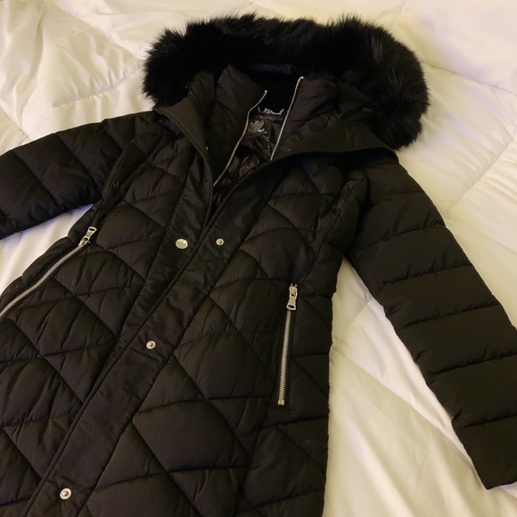 Calvin Klein Faux Fur Puffer Coat - Picture 1 of 6